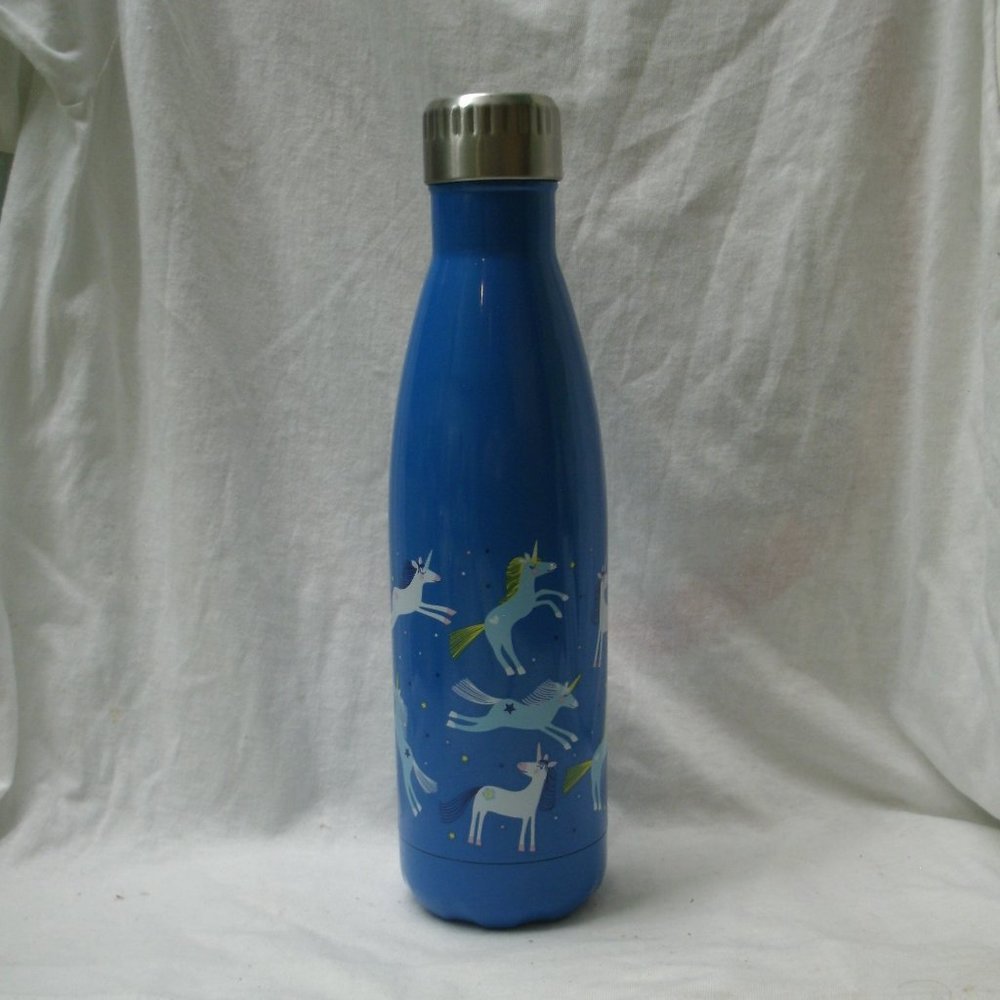 Blue Unicorn Stainless Steel Drink Bottle